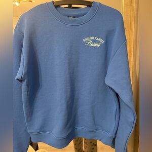Roller Rabbit x Target Blue Crewneck Sweatshirt with 'Resort' Embroidery